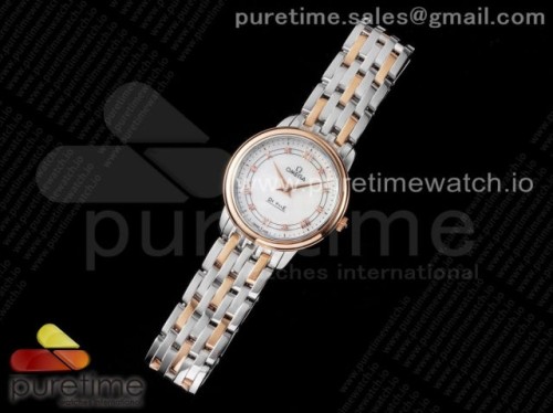 ZF공장 오메가 드빌 자개 로만다이얼 옐로우골드 콤비 브슬 _De Ville Prestige Quartz 27mm SSYG ZF 11 Best Edition White MOP Roman Dial on SSYG Bracelet Jap Quartz