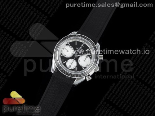 HR공장 오메가 스피드마스터 레이싱 마스터 블랙화이트다이얼 _ Speedmaster Racing Master SS HRF Maker Black_White Dial on Black Rubber Strap A7750