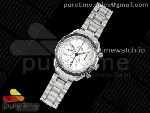 HR공장 오메가 스피드마스터 레이싱마스터 화이트다이얼 브슬 _ Speedmaster Racing Master SS HRF 1_1 Best Edition White Dial on SS Bracelet A7750