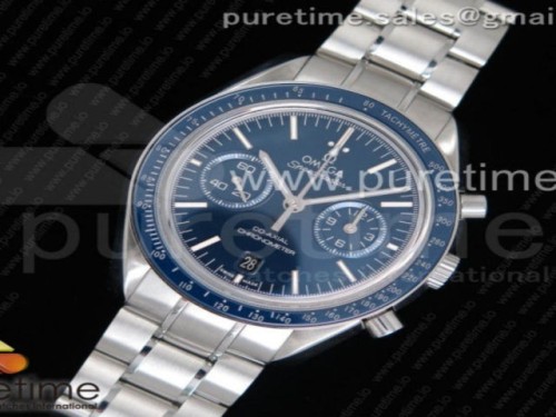 OM공장 V2 오메가 스피드마스터 문워치 블루다이얼 _ 브슬 Speedmaster Moonwatch Co-Axial OMF 11 Best Edition Blue Dial on SS Bracelet A9300 (Black Balance Whe