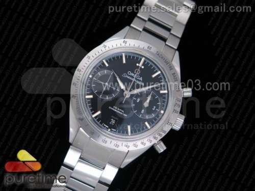 OM공장 오메가 스피드마스터 블랙다이얼 화이트 _ 브슬 Speedmaster '57 Co-Axial OMF 11 Best Edition Black Dial White Markers on SS Bracelet A9300