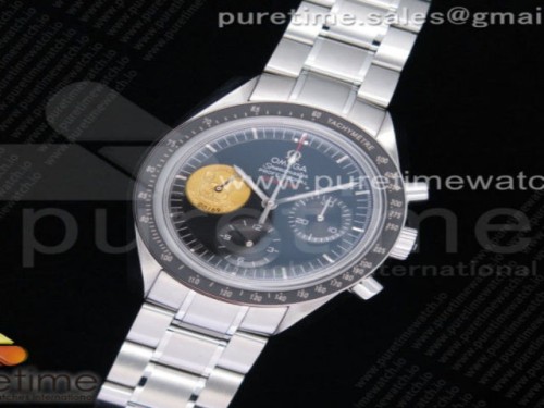 OM공장 오메가 스피드마스터 아폴로11 40주년 블랙다이얼 브슬 _ Speedmaster Apollo XI 40th Anniversary OMF 11 Best Edition Black Dial on SS Bracelet Manual Winding Chrono Movement