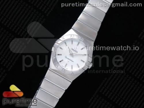 K11공장 오메가 컨스틸레이션 27MM 자개바인덱스다이얼 스틸 브슬 _ Constellation Ladies 27mm K11F 11 Best Edition SS White MOP Dial Stick Markers on SS Bracelet ETA Quartz