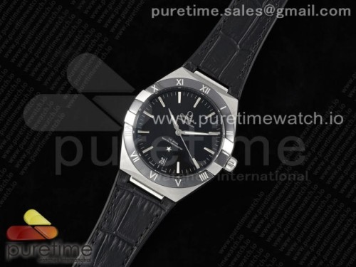 SB공장（VS공장） 오메가 컨스텔레이션 가죽스트랩_Constellation Blue Ceramic SS SBF 11 Best Edition Black Dial on Black Gummy Strap A8900 Super Clone