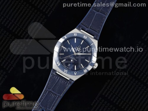 SB공장(VS공장)오메가 컨스텔레이션 가죽스트랩 블루_Constellation Blue Ceramic SS SBF 11 Best Edition Blue Dial on Blue Gummy Strap A8900 Super Clone