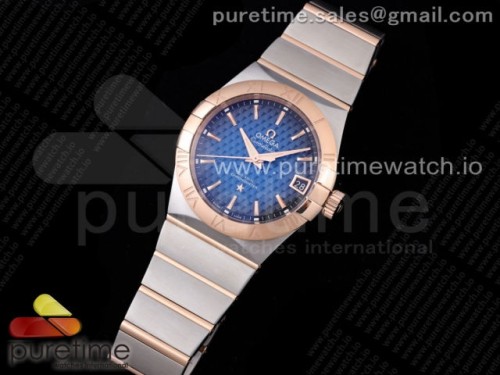 VS공장 오메가 컨스틸레이션 38MM 블루텍스쳐 바인덱스 로즈골드콤비 _ Constellation 38mm SSRG VSF 11 Best Edition Blue Textured Dial on SSRG Bracelet A8500 Super Clone