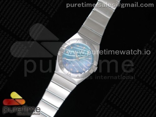 ZF공장 오메가 컨스틸레이션 블루 27MM 자개다이얼 _ Constellation Ladies 27mm ZF 11 Best Edition SS Blue MOP Dial on SS Bracelet ETA Quartz
