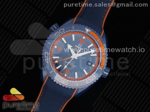 VS공장 오메가 씨마스터 플래닛오션 GMT 블루세라믹 블루다이얼 러버 _ Planet Ocean 45.5mm Big Blue Real Ceramic VSF 11 Best Edition on Blue Rubber Strap A8906 Super Clone