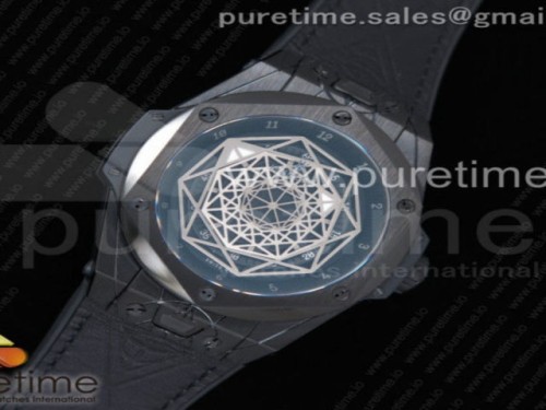 HB공장 위블로 빅뱅 유니코 상블루 블랙 러버 _ Big Bang Unico Sang Bleu PVD HBF Skeleton Dial on Black Gummy Strap HUB1213