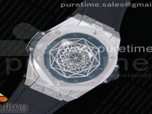 HB공장 위블로 빅뱅 유니코 상블루 실버 러버 _Big Bang Unico Sang Bleu SS HBF Skeleton Dial on Black Gummy Strap HUB1213