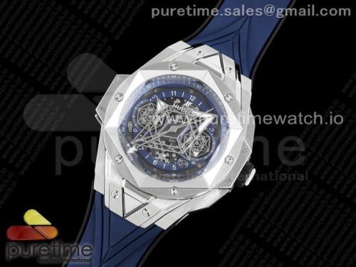 HR공장 위블로 빅뱅 생블루 II 크로노 블루다이얼 러버스트랩 _ Big Bang Sang Bleu II Chrono SS HRF Best Edition Blue Dial on Blue Gummy Strap A7750