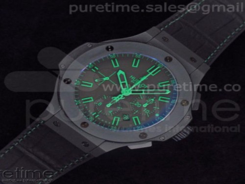 V6 위블로 빅뱅 풀 세라믹 에볼루션 그린매직 거미 스트랩Big Bang Full Ceramic Evolution Green Magic on Gummy Strap HUB4104