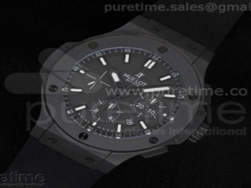V6공장 위블로 빅뱅 44MM 풀 세라믹 블랙 화이트 다이얼 러버 스트랩 Big Bang 44mm Full Ceramic Black_White Dial on Rubber Strap HUB4104