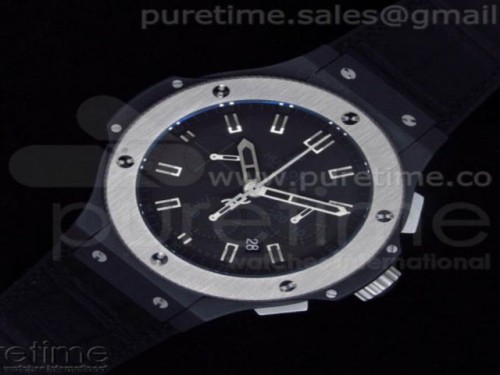 V6공장 위블로 빅뱅 44MM 풀 세라믹 에볼루션 아이스뱅 거미 스트랩 Big Bang 44mm Full Ceramic Evolution Ice Bang on Gummy Strap HUB4104