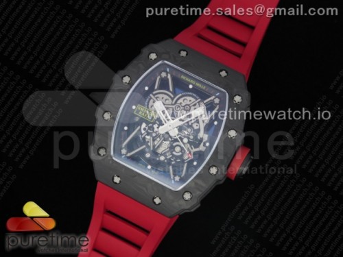 KV공장 V3 리차드밀 RM035-02 스켈레톤다이얼 레드러버 _ RM035-02 KVF Best Edition Skeleton Dial Red on Red Rubber Strap MIYOTA8215 V3