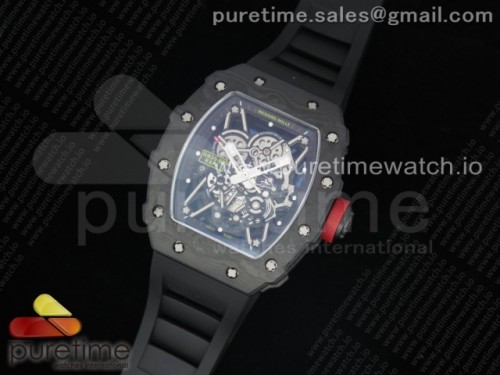 KV공장 V3 리차드밀 RM035-02 스켈레톤다이얼 블랙러버 _ RM035-02 KVF Best Edition Skeleton Dial Red on Black Rubber Strap MIYOTA8215 V3