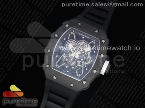 KV공장 V3 리차드밀 RM035-02 스켈레톤다이얼 블랙러버 _ RM035-02 KVF Best Edition Skeleton Dial White on Black Rubber Strap MIYOTA8215 V3