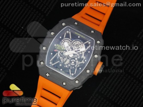 KV공장 V3 리차드밀 RM035-02 스켈레톤다이얼 오렌지러버 _ RM035-02 KVF Best Edition Skeleton Dial Orange on Orange Rubber Strap MIYOTA8215 V3