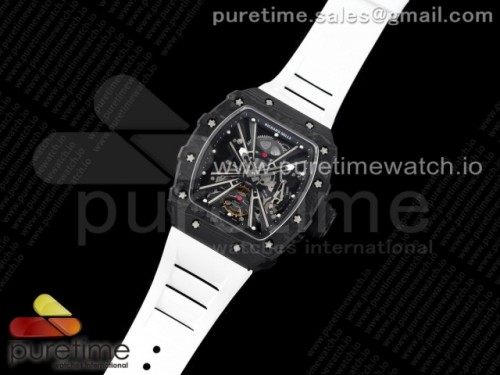 KV공장 리차드밀 RM12 리얼 투어빌론 스켈레탄도이얼 화이트러버 _ RM12 Real Tourbillon KVF Best Edition Skeleton Dial on White Rubber Strap