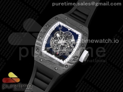 ZF공장 V3 RM035-02 NTPT 스켈레톤화이트다이얼 블랙러버 _ RM035-02 Real NTPT ZF 11 Best Edition Skeleton White Dial on Black Rubber Strap NH05A V3