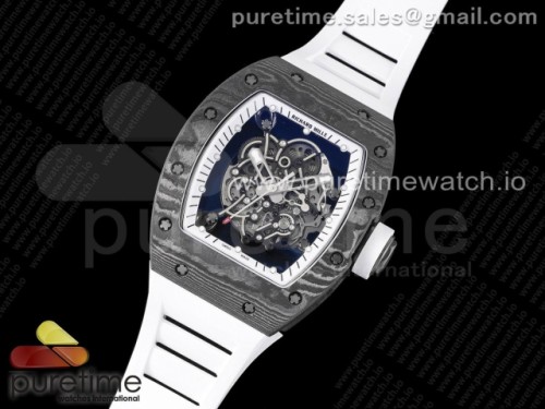 ZF공장 V3 RM035-02 NTPT 스켈레톤화이트다이얼 화이트러버 _RM035-02 Real NTPT ZF 11 Best Edition Skeleton White Dial on White Rubber Strap NH05A V3