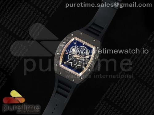 ZF공장 리차드밀 RM055 NTPT ZF 11 Best Edition Gold Bezel Black Crown on Rubber Strap RMUL2 Super Clone