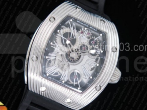 리차드밀 RM018 오마주 부쉐론 블랙 스켈레톤 다이얼 블랙 러버 스트랩 RM018 ‘Hommage a Boucheron’ SS Black Skeleton Dial on Black Rubber Strap 6T51