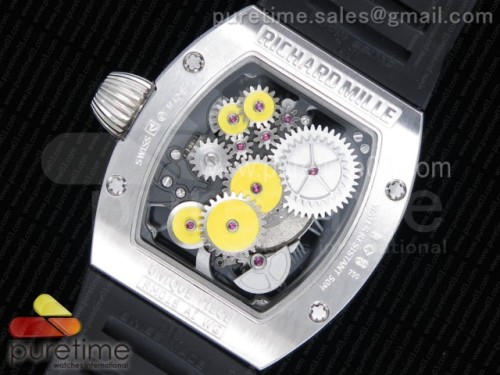 리차드밀 RM018 오마쥬 부쉐론 옐로우 스켈레톤 다이얼 블랙 러버 스트랩 RM018 ‘Hommage a Boucheron’ SS Yellow Skeleton Dial on Black Rubber Strap 6T51