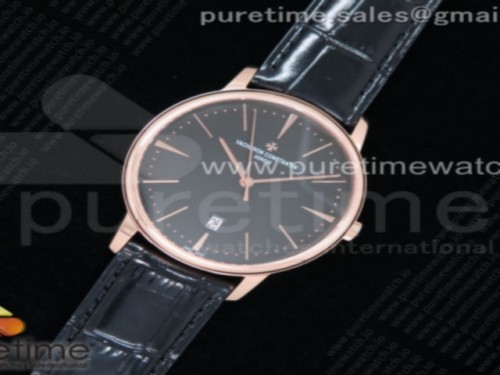 FK공장 바쉐론콘스탄틴 패트리모니 로즈골드 블랙다이얼 가죽스트랩 _ Patrimony Date RG FKF 11 Best Edition Black Dial on Black Leather Strap MIYOTA 9015