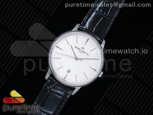 FK공장 바쉐론콘스탄틴 패트리모니 화이트다이얼 가죽스트랩 _ Patrimony Date SS FKF 11 Best Edition White Dial on Black Leather Strap MIYOTA 9015