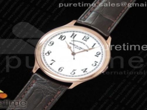 GS공장 바쉐론콘스탄틴 히스토리크 로즈골드금장 화이트다이얼 브라운가죽스트랩 Historiques Chronomètre Royal 1907 RG GSF Best Edition White Dial on Brown Leather Strap MIYOTA 9015