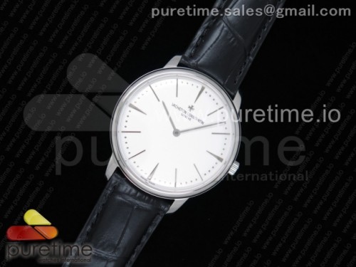 KZ공장 바쉐론콘스탄틴 패트리모니 스틸 화이트다이얼 가죽 _ Patrimony Calatrava SS KZF Best Edition White Dial on Black Leather Strap MIYOTA 9015