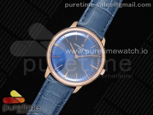 KZ공장 패트리모니 칼라트라바 로골 블루다이얼 블루가죽스트랩 _ Patrimony Calatrava RG KZF Best Edition Blue Dial on Blue Leather Strap MIYOTA 9015