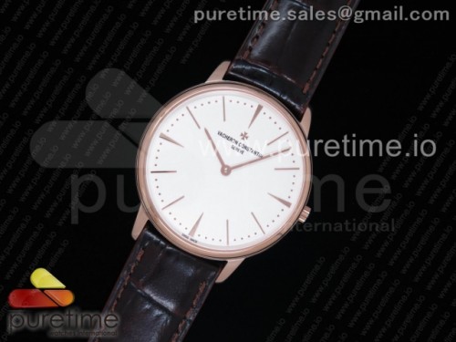 MK공장 바쉐론콘스탄틴 패트리모니 _ 가죽 Patrimony 81180 RG MKF 1_1 Best Edition White Dial on Brown Leather MIYOTA 9039