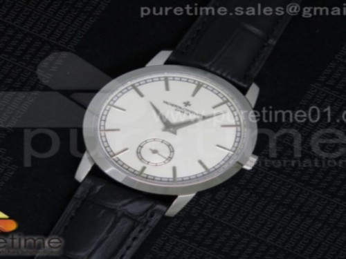 바쉐론 콘스탄틴 페트리모니 트레이디셔널 화이트 다이얼 블랙 레더 스트랩 Patriony Traditionnelle SS White Dial on Black Leather Strap A2824