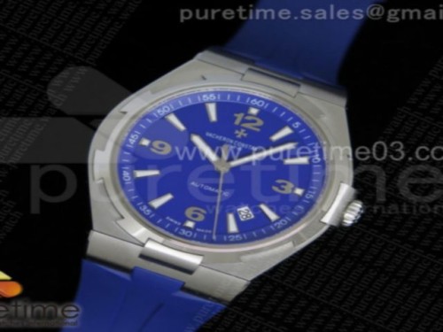 바쉐론콘스탄틴 오버시즈 블루 텍스처드 다이얼Overseas SS 1_1 Best Edition Blue Textured Dial on Blue Rubber Strap MIYOTA9015