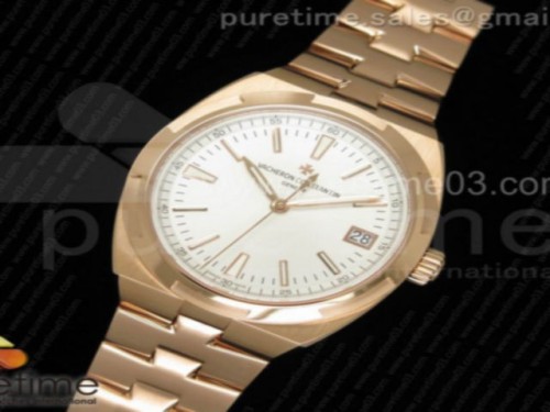 바쉐론콘스탄틴 오브시즈 오토매틱 로즈골드 화이트다이얼 로즈골드 브레이슬릿 Overseas Automatic RG White Dial on RG Bracelet A5100