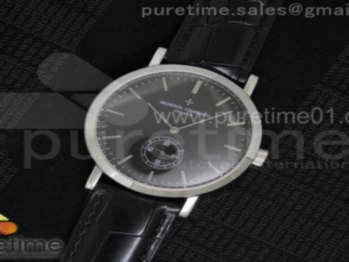 바쉐론콘스탄틴 트레이디셔널 블랙 다이얼 블랙 레더 스트랩Traditionnelle SS Black Dial on Black Leather Strap A4400