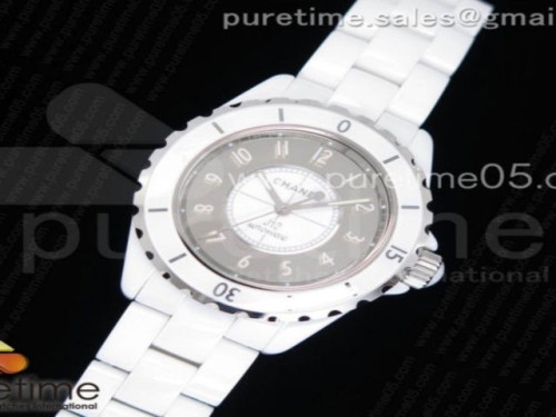 KOR공장 J12 38MM 남성용 화이트 세라믹 미러 다이얼 아라비안 인덱스J12 38mm KOR 1_1 Best Edition White Korea Ceramic Mirror Dial on Bracelet A2892