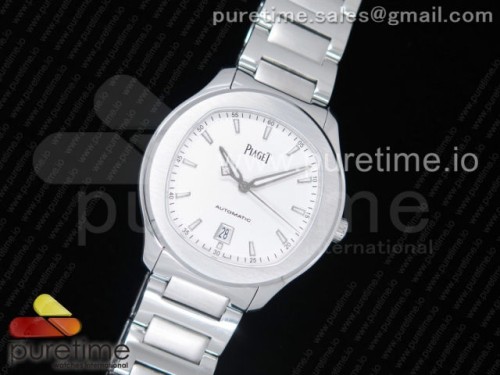 MK공장 피아제 폴로 42MM Piaget Polo S 42mm SS MKF 1_1 Best Edition White Textured Dial on SS Bracelet A1110P