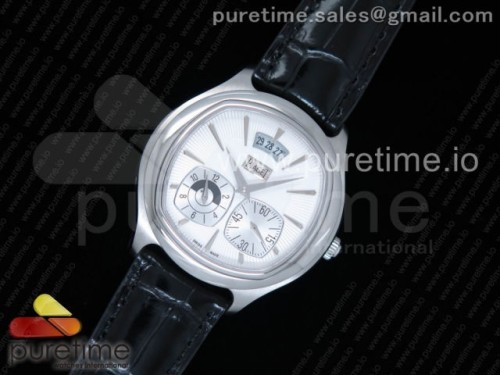TW공장 피아제 블랙 타이 화이트 다이얼 블랙 레더 스트랩 Black-Tie SS TWF Best Edition White Dial on Black Leather Strap Cal.850P