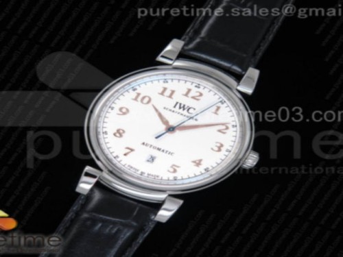 TW공장 IWC 다빈치 IW3566010 화이트 다이얼 Da Vinci IW356601 SS TW 1_1 Best Edition White Dial on Black Leather Strap A2892