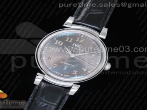 TW공장 IWC 다빈치 IW3566020 그레이 다이얼 Da Vinci IW356602 SS TW 1_1 Best Edition Gray Dial on Black Leather Strap A2892