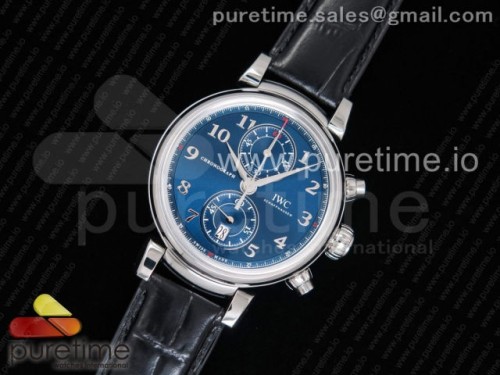 ZF공장 IWC 다빈치 크로노 라우레우스 IW393402 블루 다이얼 Da Vinci Chrono Laureus IW393402 SS ZF 1_1 Best Edition Blue Dial SS on Black Leather Strap A7750