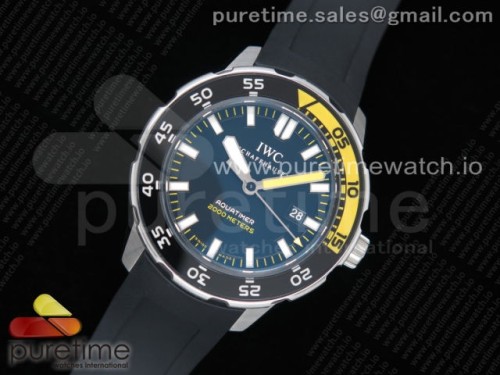 ZZ공장 IWC 아쿠아타이머 44MM 블랙다이얼 러버스트랩 _ Aquatimer SS IW356802 ZZF 11 Best Edition Black Dial on Black Rubber Strap MIYOTA9015