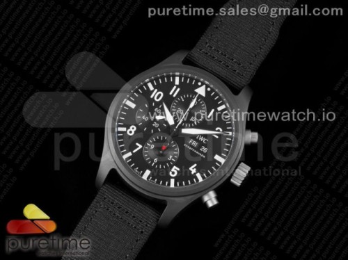 AZ공장 IWC 탑건 세라믹 블랙다이얼 나일론스트랩 _ TOP GUN Real Ceramic AZF Best Edition on Black Nylon Strap A7750