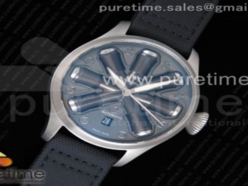 IWC 빅파일럿 탑건 블랙다이얼 _ 나일론 스트랩 Big Pilot Concept Edition SS Black Dial on Black Nylon Strap MIYOTA 8215