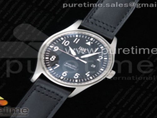 M+F공장 IWC 마크18 블랙다이얼 가죽스트랩 _ Mark XVIII IW327001 SS M+F 11 Best Edition Black Dial on Black Leather Strap A35111 (Free Nylon Strap)