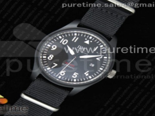 M+F공장 IWC 탑건 세라믹 블랙다이얼 블랙나일론스트랩 _ Top Gun IW326901 Ceramic M+F 11 Best Edition Black Dial on Black Nylon Strap A2892