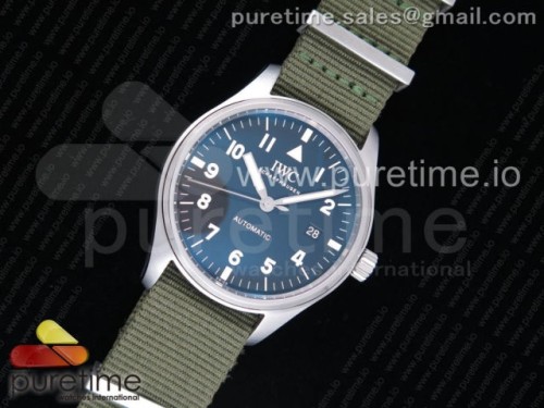 MK공장 IWC 마크 18 TRIBUTE TO MARK XI 블랙다이얼 _ 나일론 스트랩 Mark XVIII “TRIBUTE TO MARK XI” IW327007 MKF 1_1 Best Edition Black Dial on Green Nylon Strap A2892